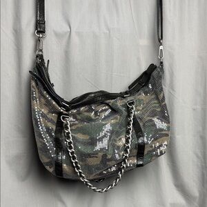 Express Camouflage Sequin Crossbody Bag